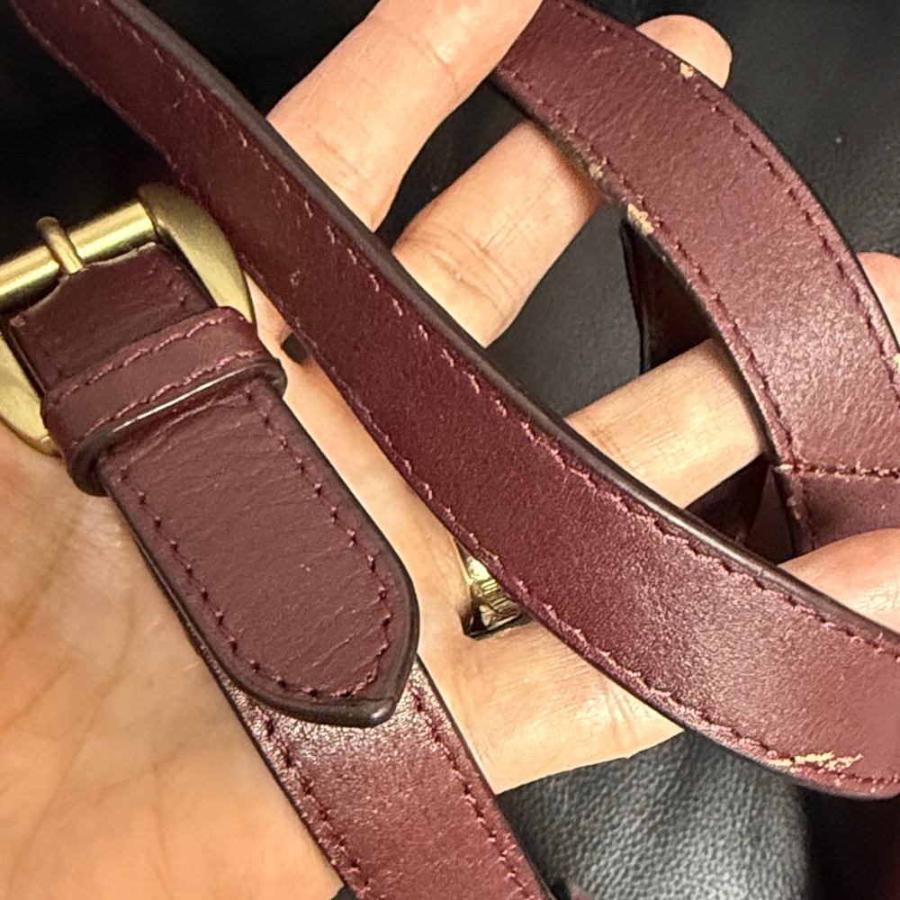 RADLEY LONDON Burgundy Leather Saddle Crossbody Bag (REHAB) - Picture 7 of 16